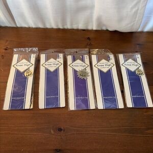 New Vintage Kmart Brand Key 4 Nude, style 1600 Knee High Comfort Top Hose